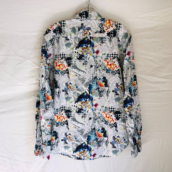 Robert Graham Men's Size Large Floral Geometric Button Up Shirt - Picture 6 of 7
